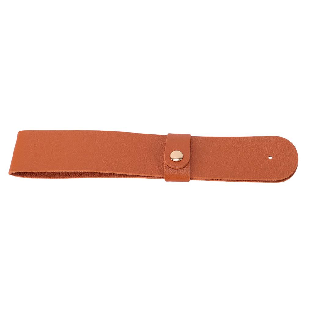 2PCS PU Leather Curtain Rod Holder Wall Hanging Curtain Rod Bracket Mounted Loop Straps with Screws for Wall Pole Boho