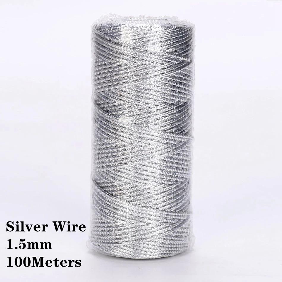 2mm 100M Macrame Cord Corda di cotone Spago Filo Stringa Artigianato Cucito fai da te Fatti a mano Arazzi Boemia Festa di nozze Decorazioni per la casa