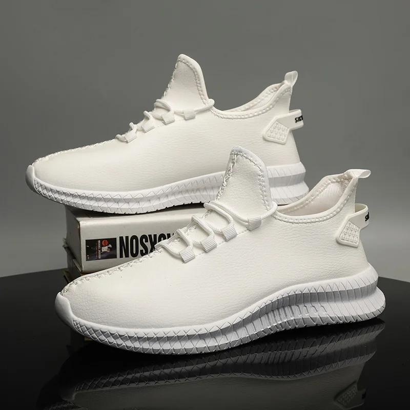 YRZL Męskie Casualowe Sneakersy ze Sztucznej Skóry Wodoodporne Lekkie Wygodne Buty Sportowe Outdoorowe Buty do Koszykówki