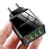 LED QC3.0 Multi-Port Fast Charger with 4 USB Ports and Global Plugs (US/EU/UK/AU) for Mobile Phones