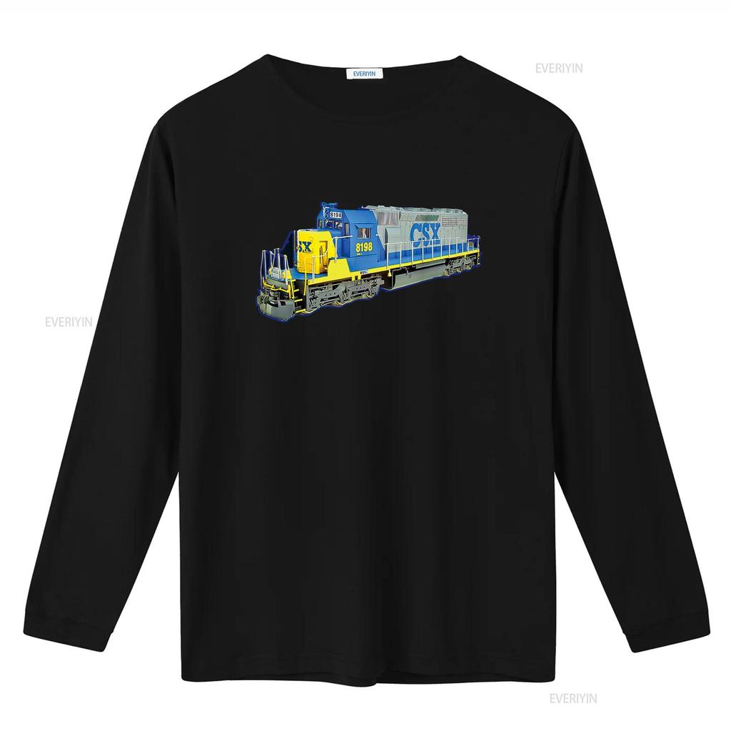 Freight Train CSX Engine T Shirt vintage Washed graphic Unisex Stretched Stylish Versatile homme Soft designer clothes
