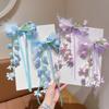 Sweet Bell Orchid Ribbon Barrettes Floral Designs Lolita Dress Hair Accessories  Party