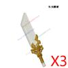 MOC Figurine Accessoires Briques de Construction Épée Fléchette Serpent Doré Bâton Armure Cape Cheveux Films Poupées Briques Compatibles Jouets N12