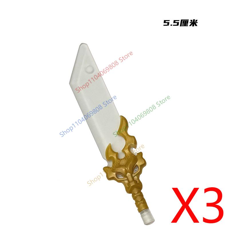 MOC Figurine Accessoires Briques de Construction Épée Fléchette Serpent Doré Bâton Armure Cape Cheveux Films Poupées Briques Compatibles Jouets N12