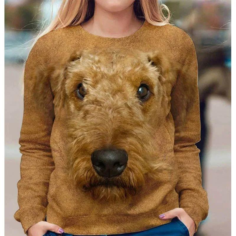 Casual Loose Comfort Top Fashion Printed Long Sleeve Crew Neck T-Shirts Women’s