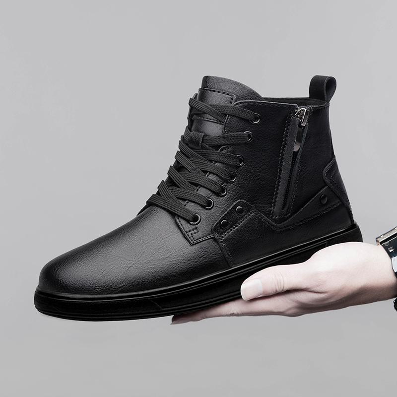 Fashion 2024 New Men's Boots Big Size 38-46 Vintage Business High Quality Men Shoes Casual Fashion Lace-up Keep Warm Boots For Man
