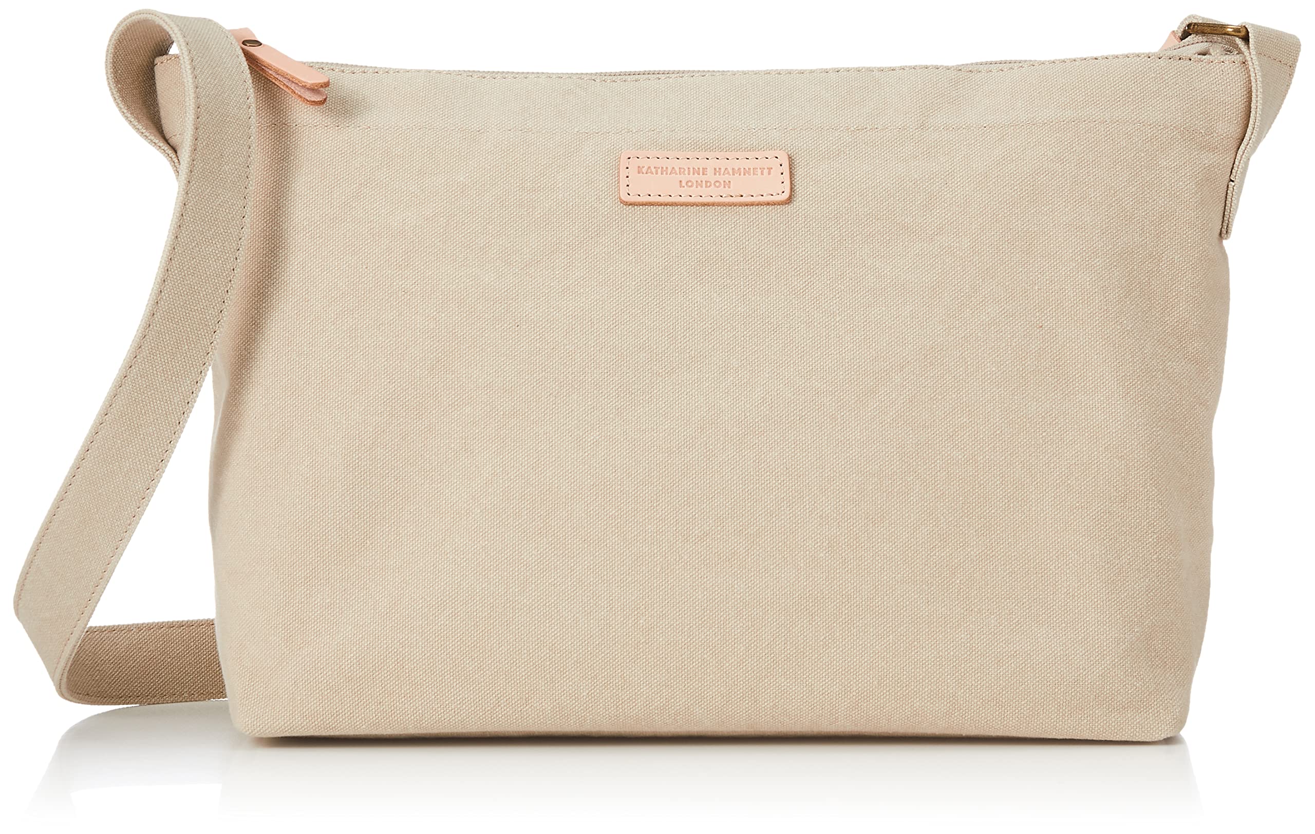 

Hamnett Shoulder Kurashiki canvas made in beige [Katherine London] bag, (No. 8), Japan, water-repellent, бежевий