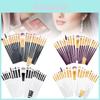 Makeup Brush Set 20pcs Synthetic Fiber Long Handle With Transparent Pouch For Daily Beauty Routine