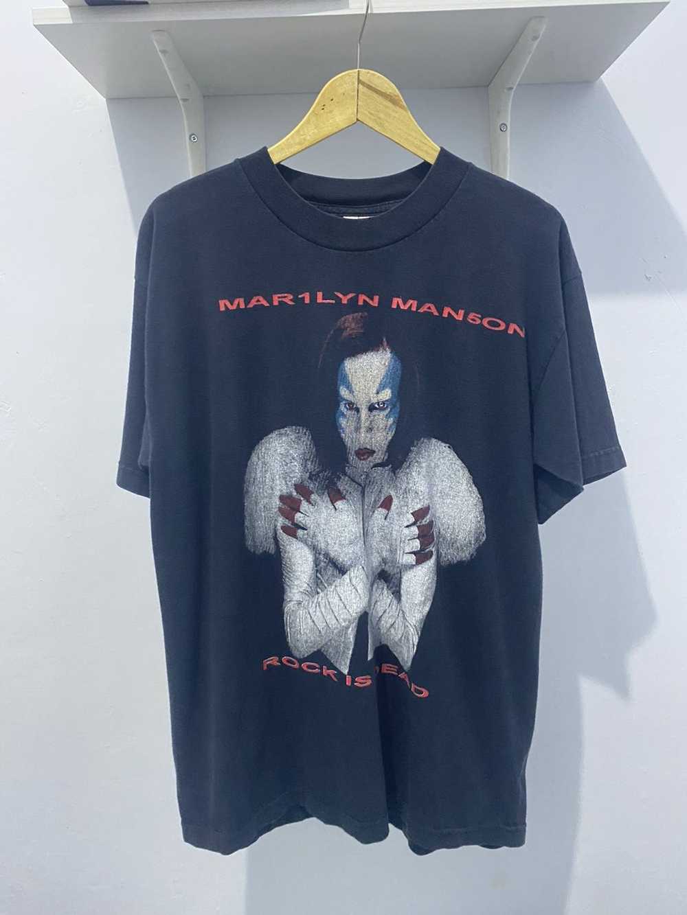 Marilyn Manson Rock Is Dead Band Black Unisex Heavy Cotton Tshirt Reprint KH6581 XXXXL