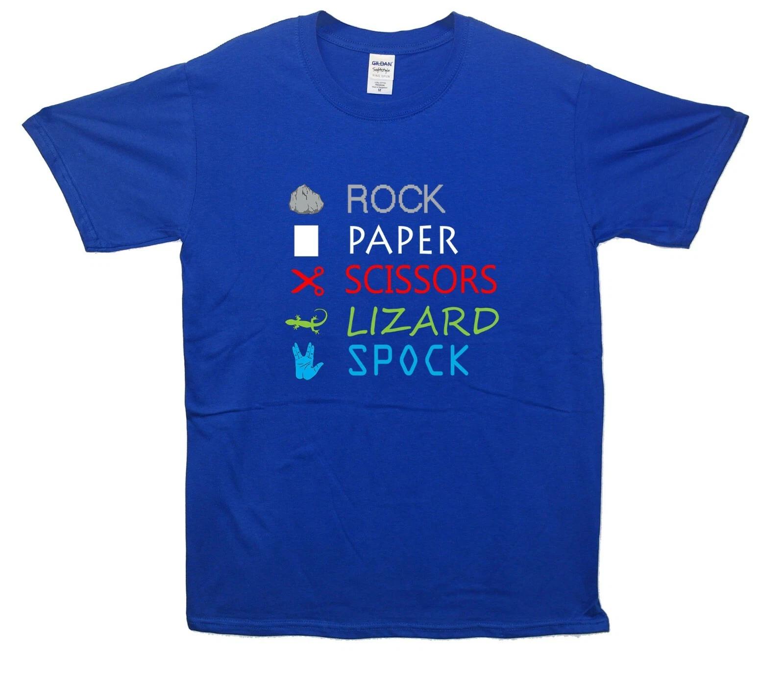 

Rock, Paper, Scissors, Lizard, Spock T-Shirt (Big Bang Inspired) XL