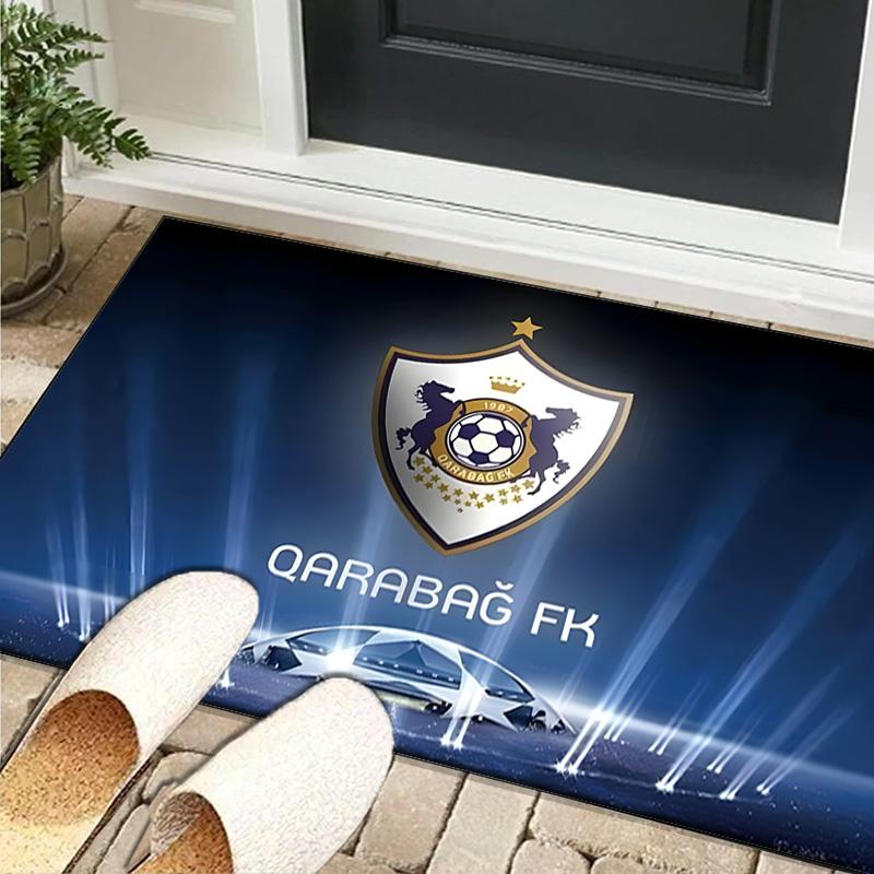 1PC rug Soccer Team Qarabag Design Carpet, Chair Rug,Area Rug for Office Bedroom living rooms bedroom, Doormat decor Christmas fan gifts