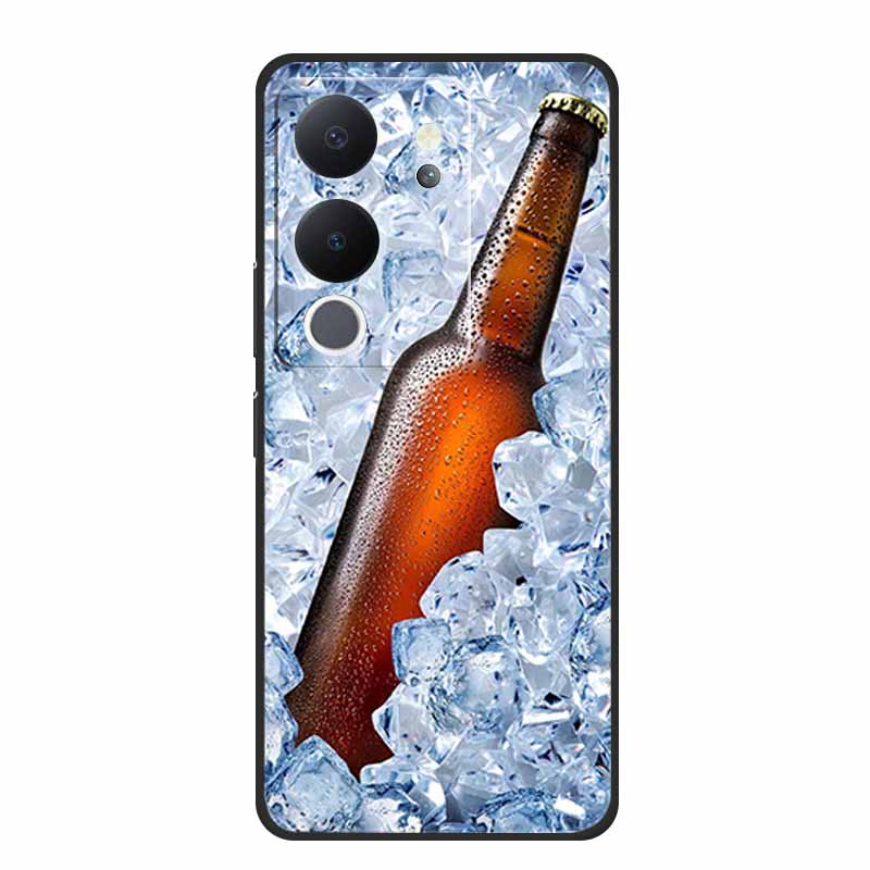 6.67" For Vivo V30 Lite Case Black Silicone Soft Phone Cases For Vivo V30 Lite Back Cover Case V 30 Lite Funda Coque Shell Capas