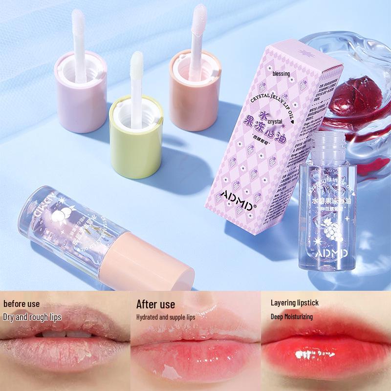 

ADMD Crystal Jelly Lip Oil: Transparent Plumping Gloss & Lightening Serum
