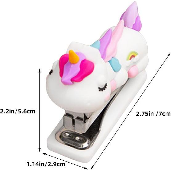 Cute Stapler, Mini Handheld Animal Stapler, Desktop Stitcher Portable Silicone Art Figurine Statue Handy Staplers for Home Office School Students