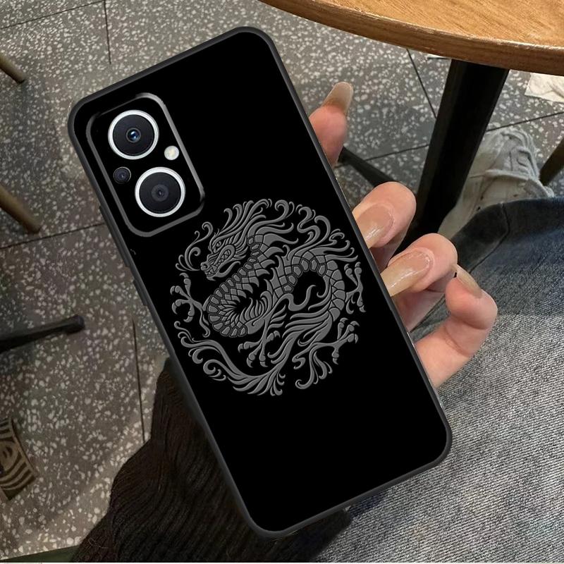 Chinese Style Crane Dragon For OPPO Reno 10 11 12 13 14 Pro 7 8 Lite 8T 11F 12F 13F 14F OPPO Find X8 X9 X5 X6 Pro Case