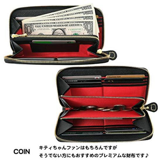 Hello Kitty Women's Long Wallet with Zipper and Ribbon, 12160 (Pink)