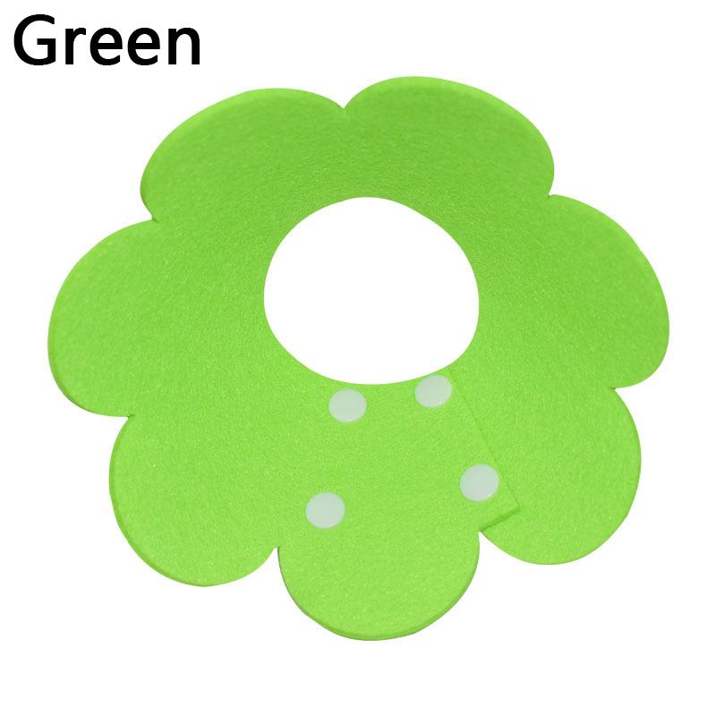 

1 шт. Повстяний нашийник для котів у формі квітки проти подряпин і укусів, регульований, коло Елізабет XS зелений