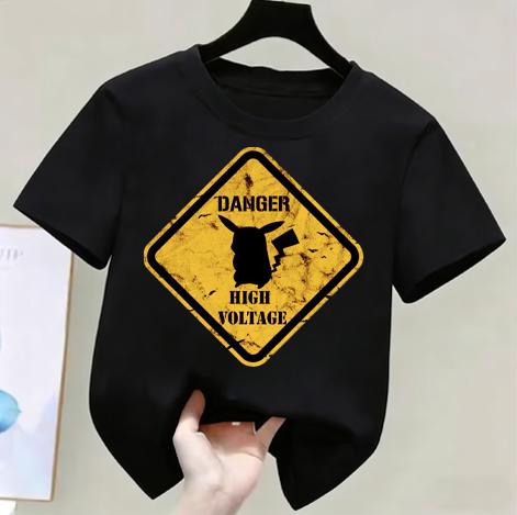 Anime Pokémon Jungen Mädchen T-Shirt Baumwolle Retro Unisex Baumwoll-T-Shirt für Damen Oberteile Lässig Locker Kurzarm Paar Y2k