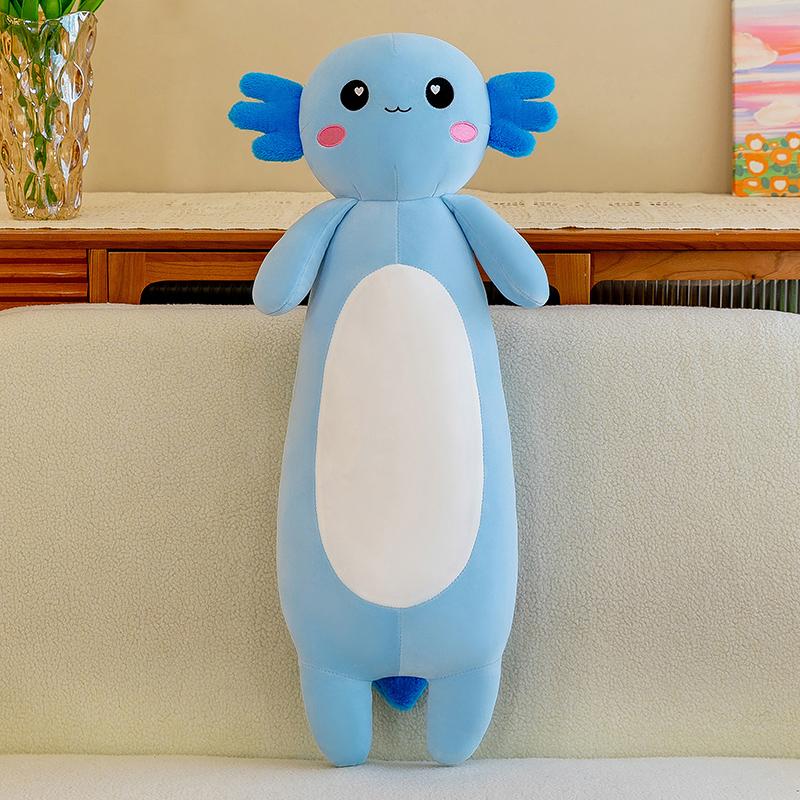 70-100cm New Long Pillow Axolotl Doll Plush Toy Stuffed Animal Salamander New Decorative Plushie Pleuche Comforting Gif