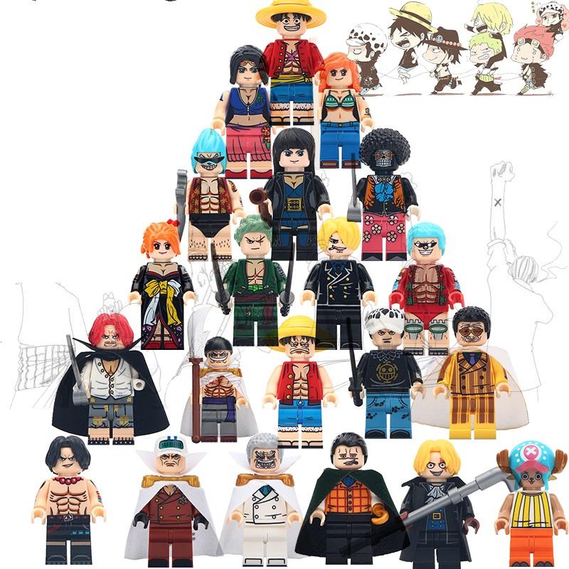 Minifigures Anime Film and Television Series One Piece King Luffy Solonna Beauty Robin Building Blocks Toys for Kids
