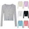 Women's Short Sweater Slim Fit Cardigan Jacket Knitted Cardigan Outerwear Top