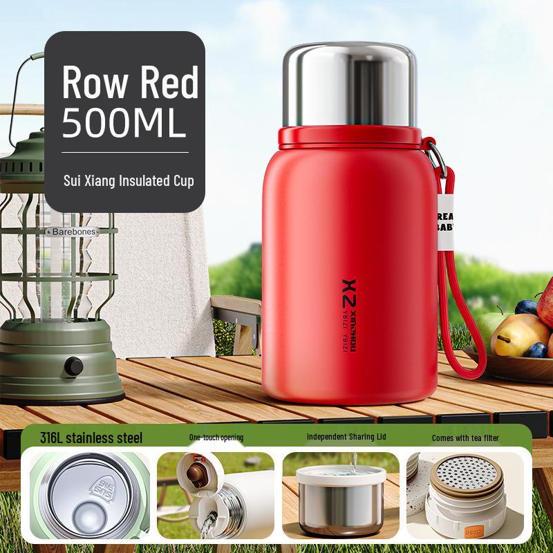 316 Stainless Steel Insulated Mini Chubby Water Cup with Handle Rope