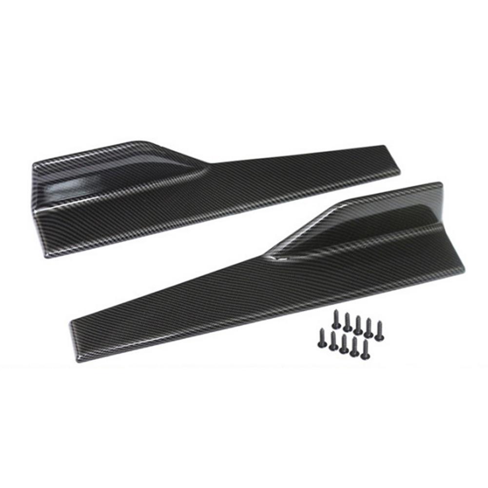 2pcs Universal Car Rear Bumper Spoiler Left/Right Rear Side Skirt Protective Panels Anti-crash Diffuser Lip Wrap Angle Protector