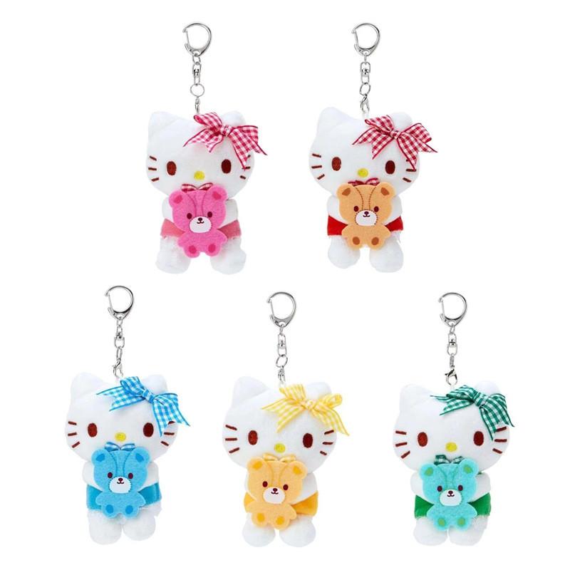 Adorable Sanrio Teddy Bear Plush Toy Colorful Kitty Keychain For Girls With A Cute Design