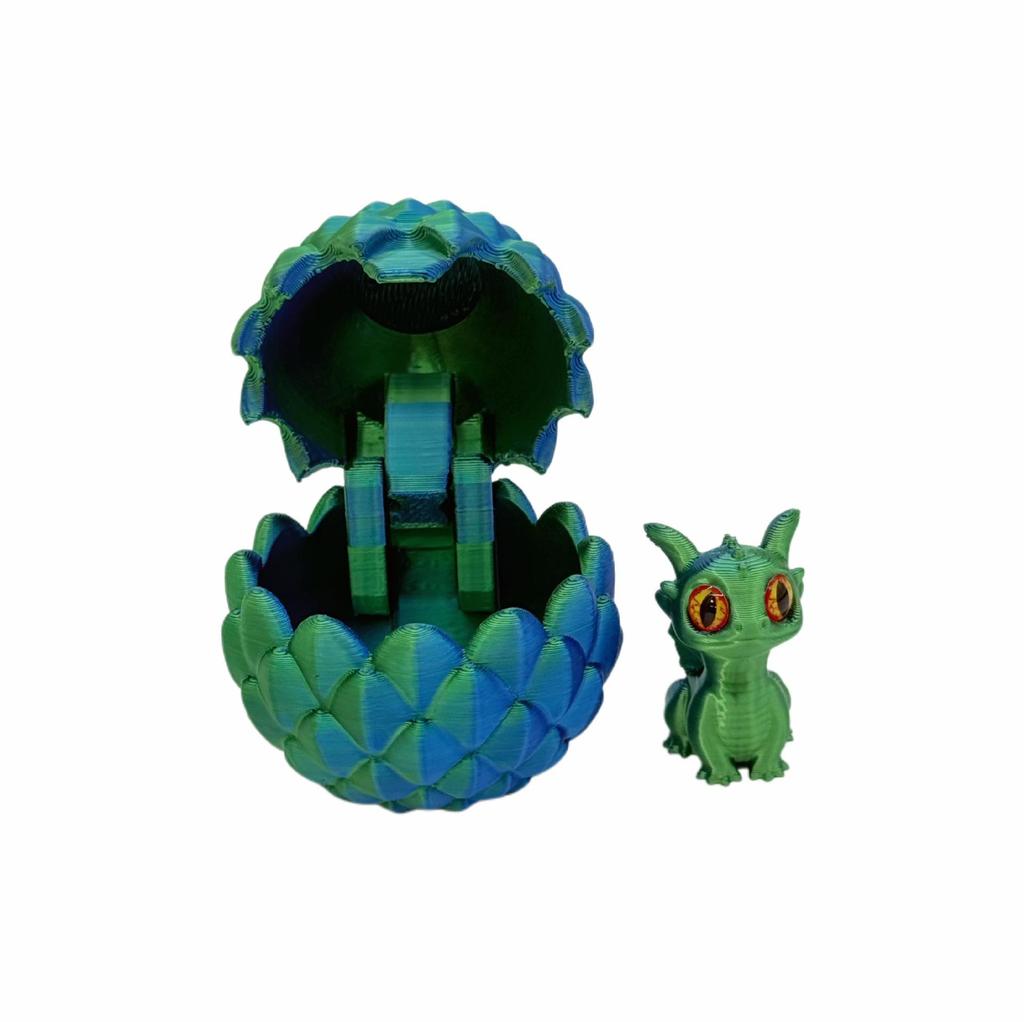 3D Printed Dragon Egg Set: Cute Pet Dragon Figurines for Kids, Decor & Gifts