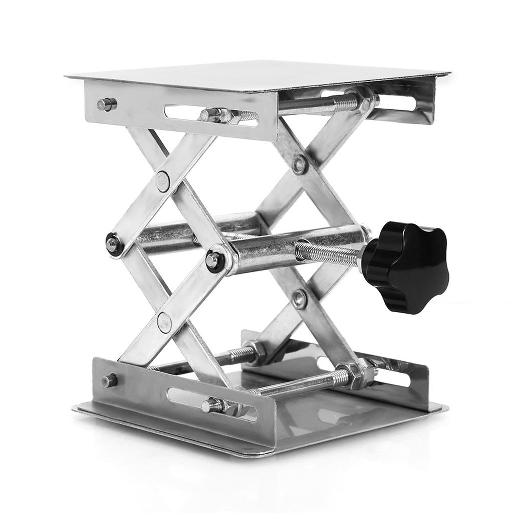 100X100mm Lab Lift Lifting Platforms Stand Rack Scissor Stainless Steel