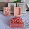 Schmuckaufbewahrungsbox Silikonformen Pfingstrosen-Schmuckbox Harzformen Ringbehälter Gießform für DIY-Kunstdekoration