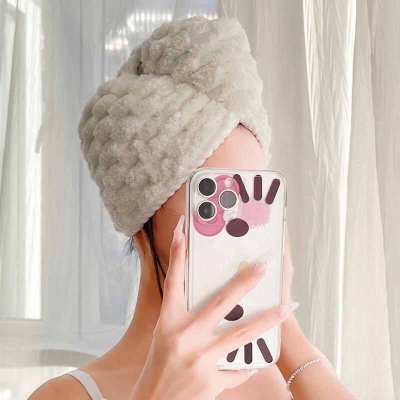 Fumade Coral Fleece Absorbent Dry Hair Cap