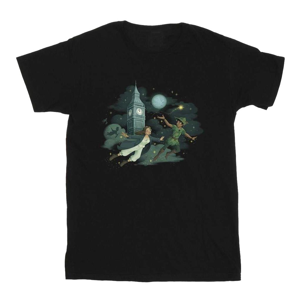 Peter Pan And Wendy Mens Big Ben Clouds Cotton T-Shirt