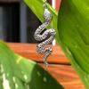 Punk Snake Pendant Necklace In Silver for Men and Women