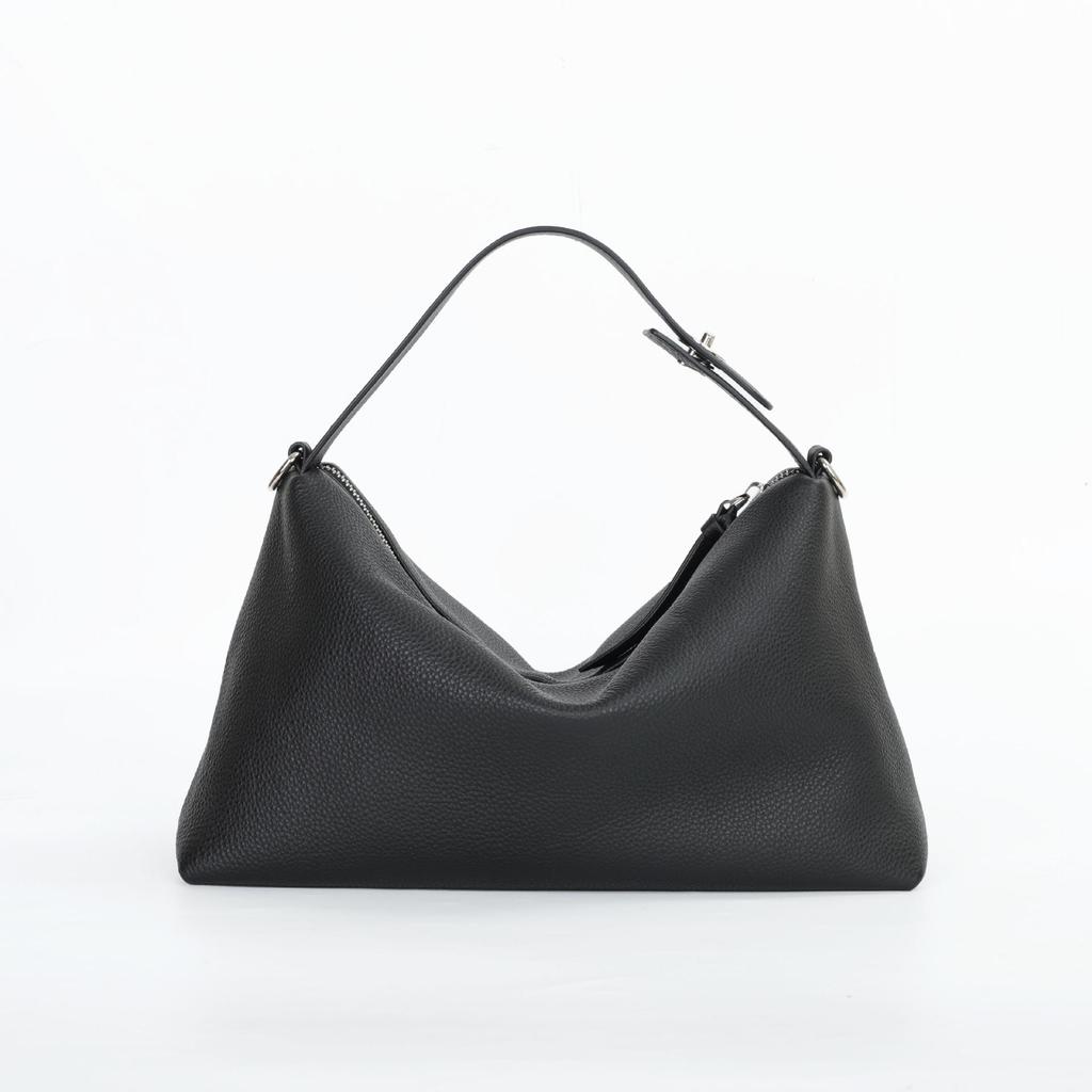 Borsa a tracolla da donna in vera pelle di grande capacità - Nuova borsa a forma di raviolo casual da pendolare 2025