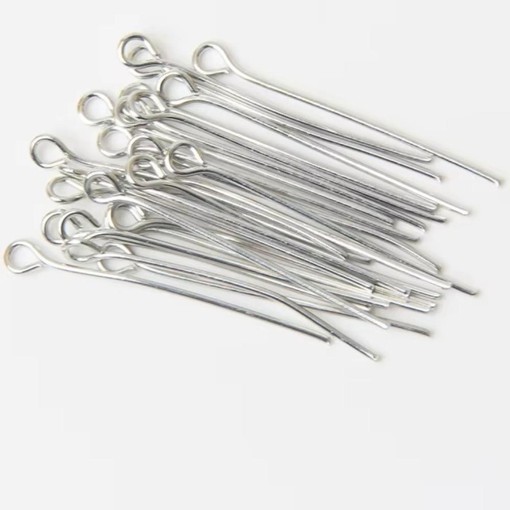 200Pcs/set Portable Metal Eye Pins 35-70mm DIY Craft Beading Needles Mini Head Pins Beading Accessories