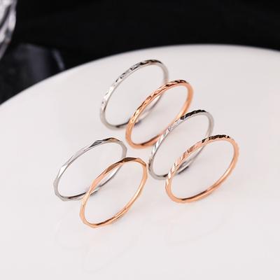 Minimalistischer Titanstahlring Diamantschliff Edelstahl Partnerring Modeschmuck