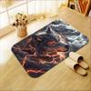 3D Wolf Rug Flannel Soft Kids Carpet Lightning Print Bedroom Kitchen Floor Mat Anti Slip