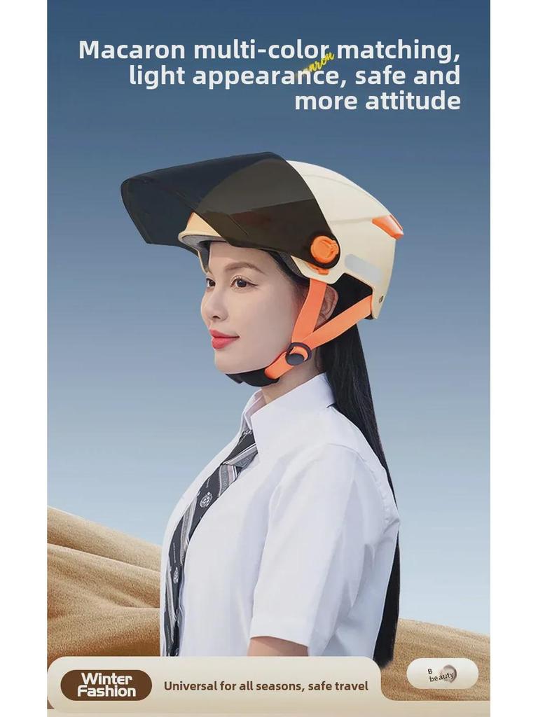 Universal Electric Vehicle Helmets for Men and Women - All-Season Safety for B-Type Battery Vehicles