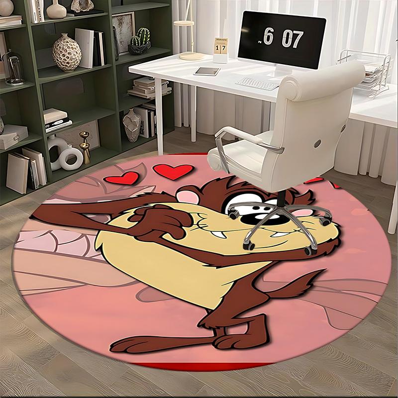 Love Taz Chair Mat - Round Carpet for Home Decor, Office Use, Living Room