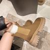 Fashion Women's Shoes Autumn Winter 2024 New Fashion Slip-on Solid Color Outdoors Wear Resistant Female Shoes Round Head Ladies Boots