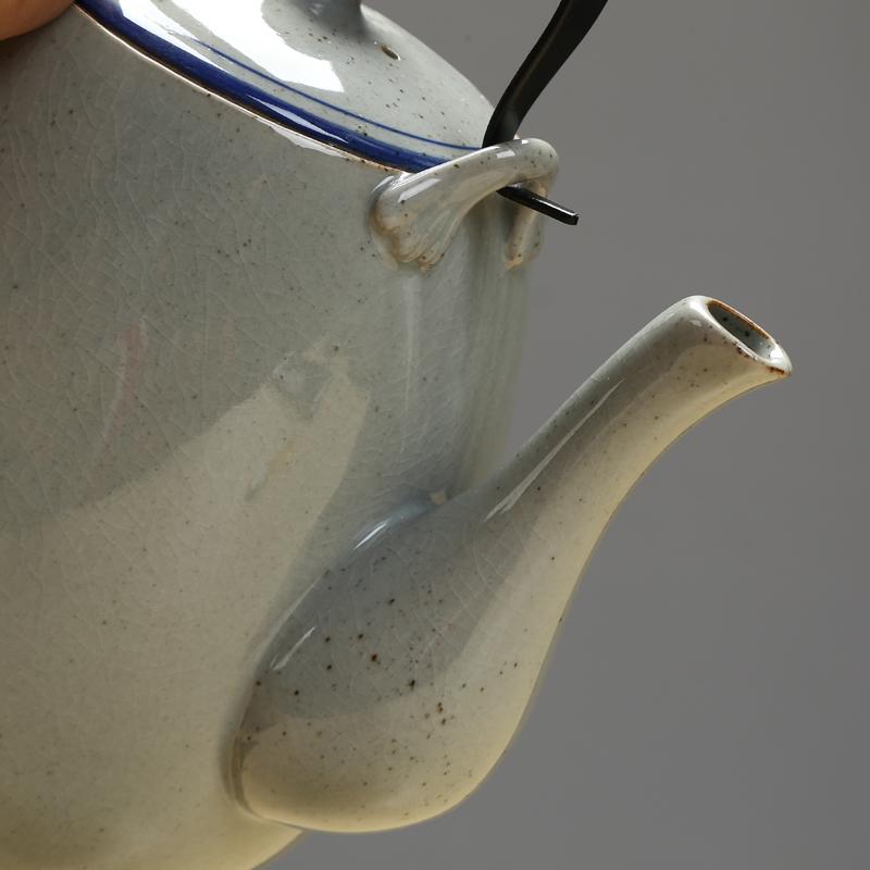 Ceramic big teapot hand-painted retro teapot cooler kettle iron handle lifting pot restaurant kettle household