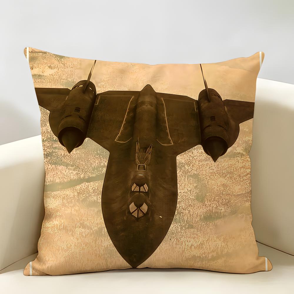 Fighter Jet Cool F B SU Cushion Cover Natural Linen Organic Fabric DoubleSided Printing Room Sofa Decor Pillow Case