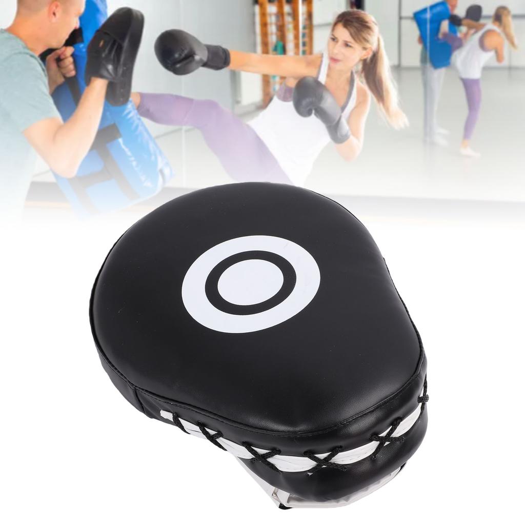 Boxing Curved Punching Mitt PU Leather Boxing Pad with Strap for Taekwondo Training