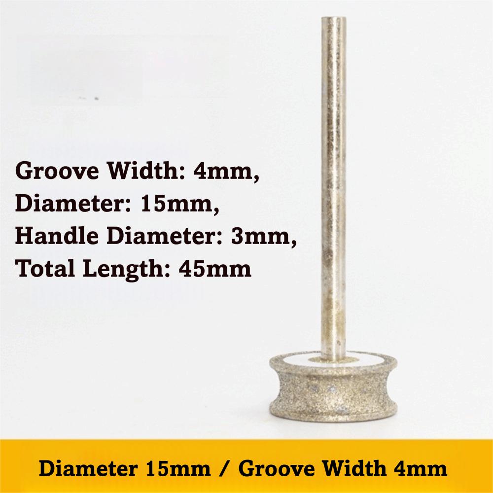 Concave Shape Diamond Grinding Wheel 2-8mm Size Shank Diameter 3mm Rotary Grinding Tool Polishing Wheel Ceramic Sharpening