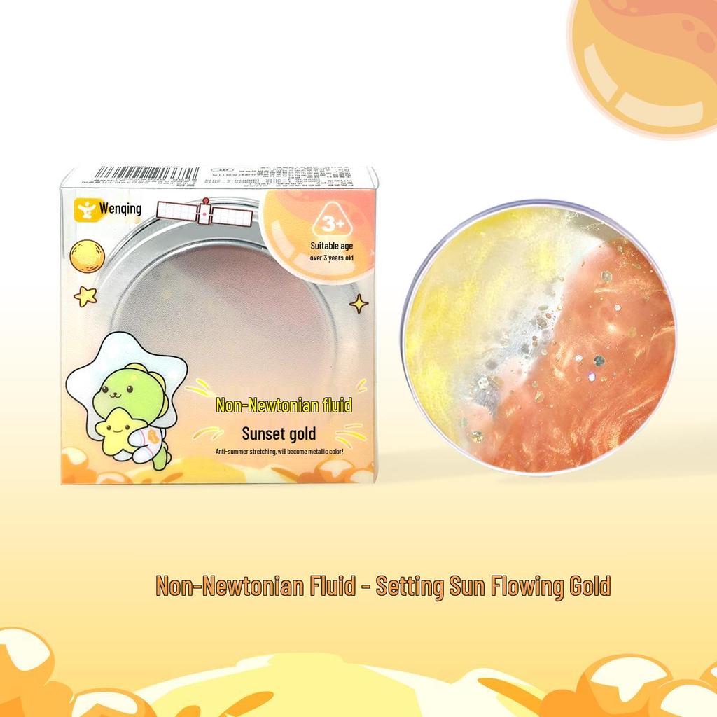 Non-Toxic Liquid Glass Slime: Bouncing Non-Newtonian Fluid Toy for Kids - Colored Clay