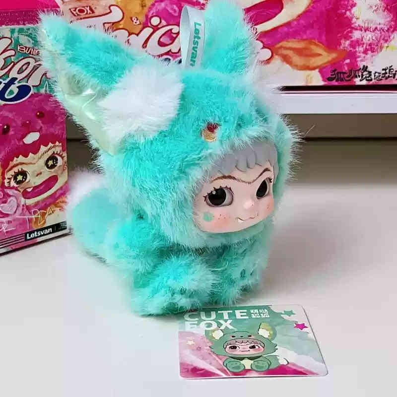 Wakuku Lis Króliczek Cukierek albo psikus Blind Box Słodka Wakuku Figurka Akcji Mystery Box Lis Króliczek Lalka Anime Brelok Torebka Niespodzianka Zabawki