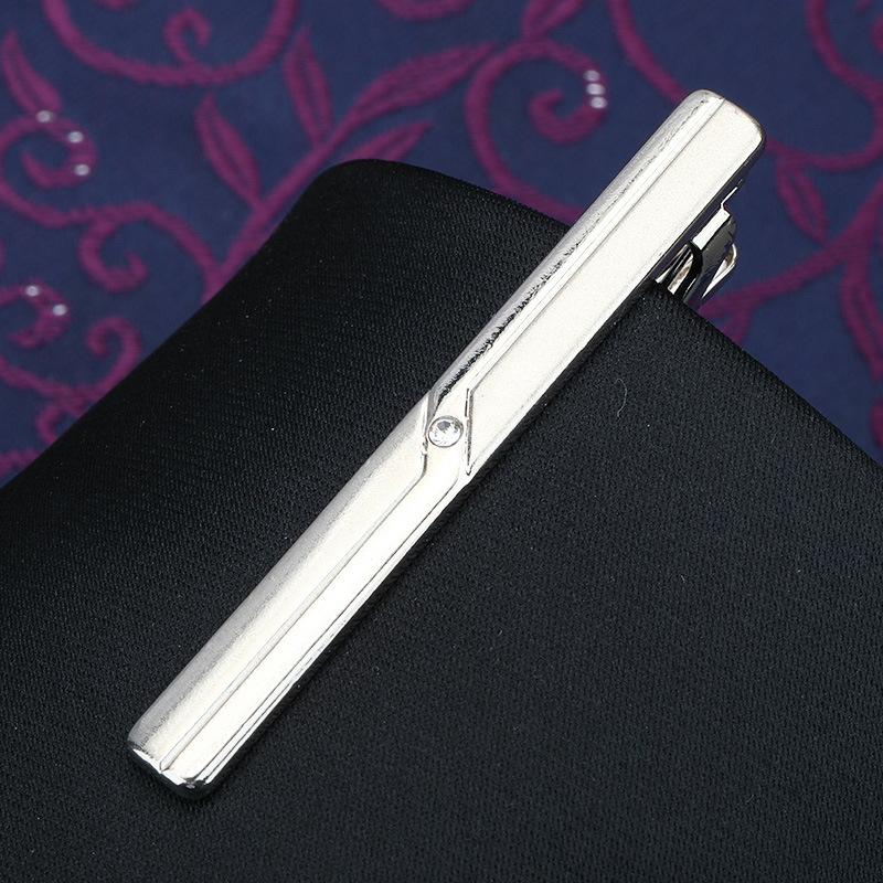 Herren Mode Vielseitige Krawattenklammer Business Anzug Gold Silber Hochzeit Herren und Damen Anstecknadel Koreanische Version Sicherheitskragenclip