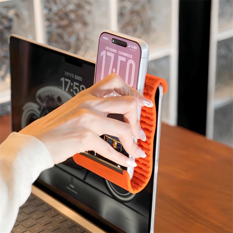 Portable Foldable Silicone Phone Holder Flexible Silicone Aluminum Phone Stand for Phone iPad Tablet PC Holders