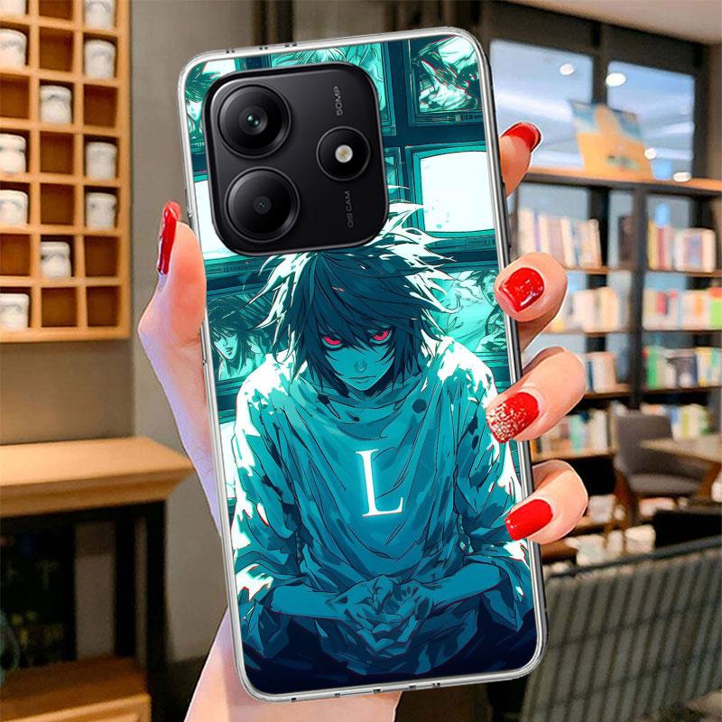 N-Note D-Death L Lawliet Phone Case For Xiaomi Redmi Note 15 14 13 12 11 10 Pro Plus 14S 12S 11S 11T 11E 10S Soft Fundas Shell R